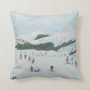 On the Slopes 1995 Throw Pillow