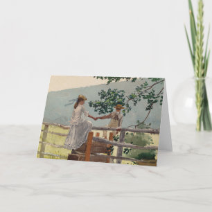 On the Stile   Winslow Homer Card