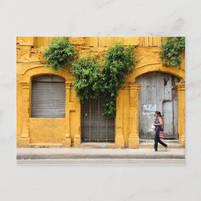 On the Street, Cartagena, Colombia Postcard (Front)