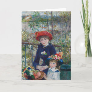 On the Terrace, Impressionist Portrait, Renoir Card