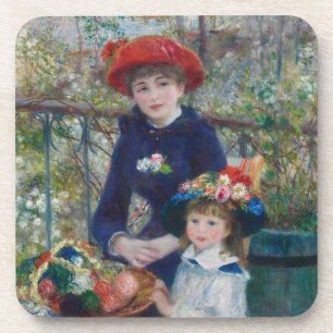 On the Terrace, Impressionist Portrait, Renoir Coaster