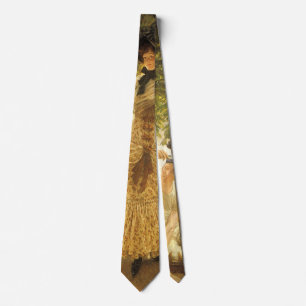On The Thames by James Tissot, Vintage Realism Tie