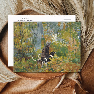On the Trail Hunting Dog Winslow Homer Postcard