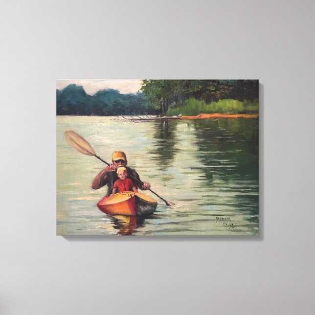 On the Water with Pop Canvas Print (Front)