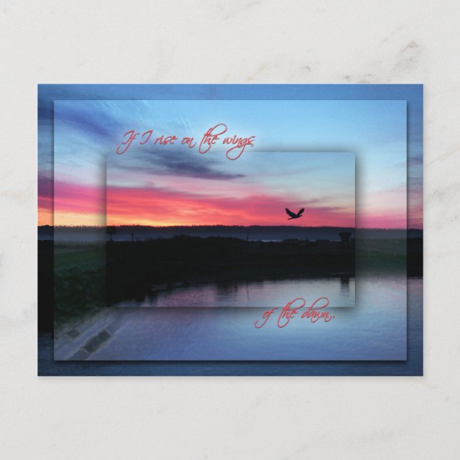 On the Wings of the Dawn Postcard (Front)