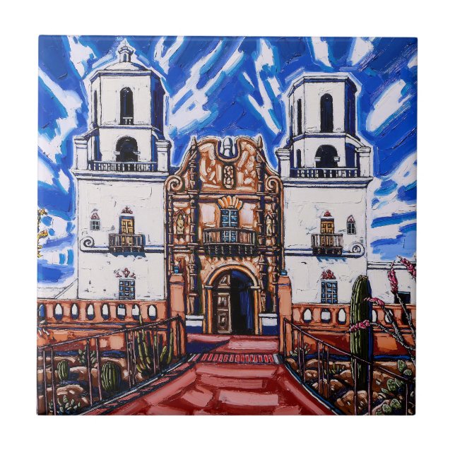 "On the Wings of the Sky, San Xavier" Tile (Front)