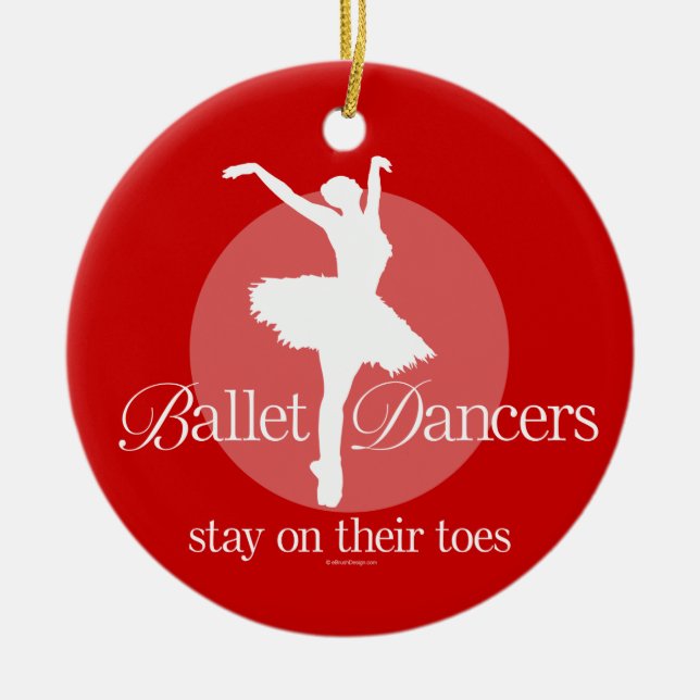 On Their Toes (Ballet) Ceramic Ornament (Front)