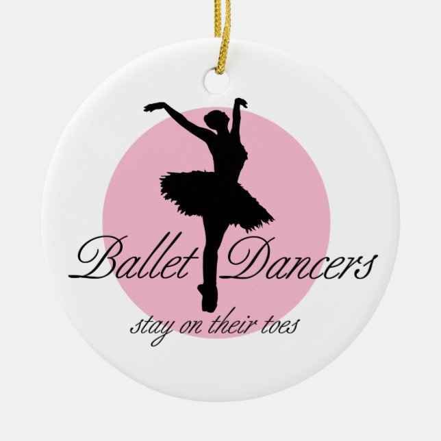On Their Toes (Ballet) Ceramic Ornament (Front)