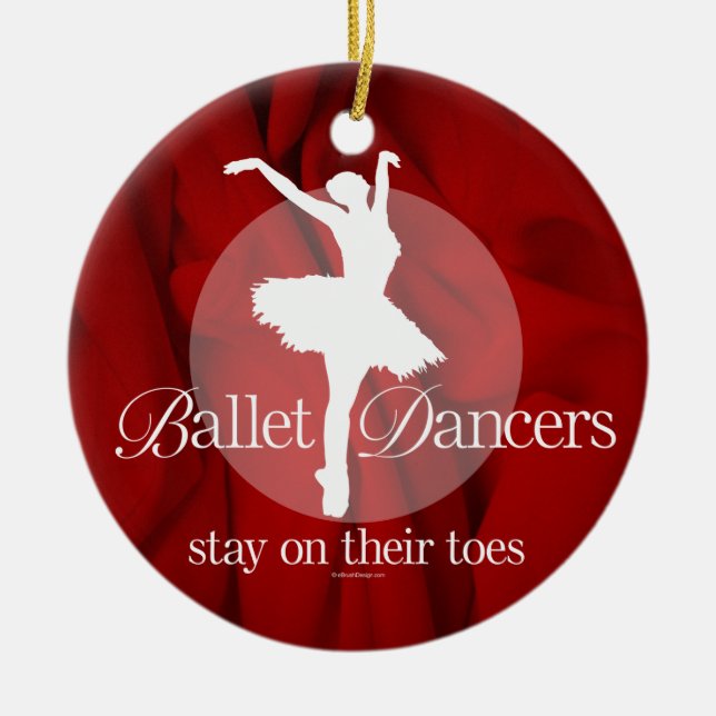 On Their Toes (Ballet) Ceramic Ornament (Front)