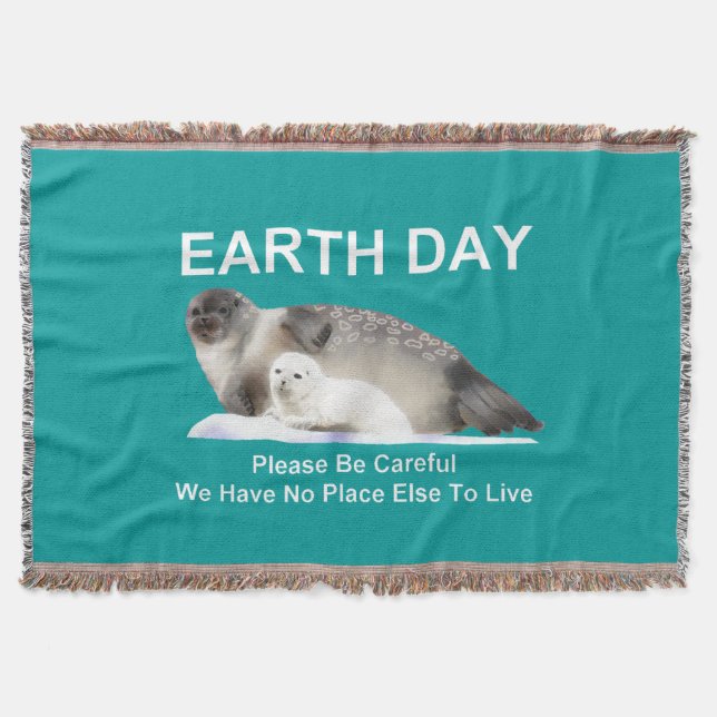 On Thin Ice Throw Blanket (Front)