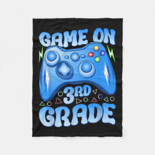 On Third Grade Back To School Video Games Boys Kid Fleece Blanket