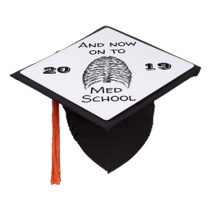 On To Med School - Skeleton Rib Cage Graduation Cap Topper