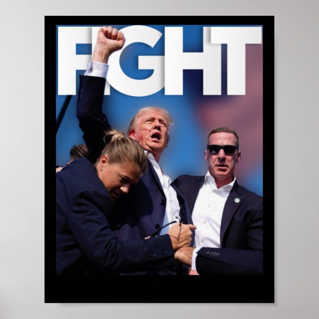 On Trump Fight For America Trump Undefeatable 3  Poster (Front)
