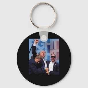 On Trump Fight For America Trump Undefeatable 4 Keychain