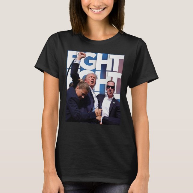 On Trump Fight For America Trump Undefeatable  T-Shirt (Front)