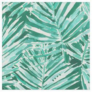 ON VACAY Tropical Palm Watercolor Fabric