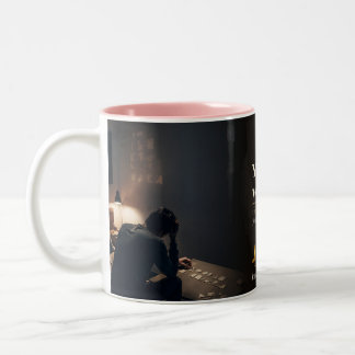 On Watch Lying Down Book Quote Two-Tone Coffee Mug