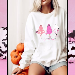 "On Wednesday we wear Pink" funny quote Halloween  Sweatshirt