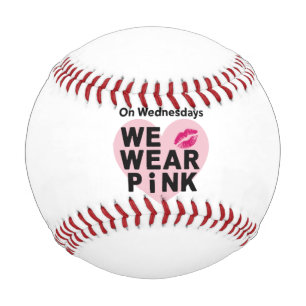 On Wednesday We Wear Pink Funny Valentine  Baseball