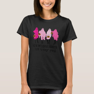 On Wednesday We Wear Pink Pink Girls Ghost Hallow T-Shirt