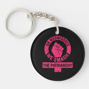 On Wednesdays we Smash the Patriarchy Women rights Keychain