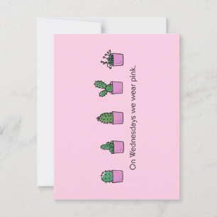 On Wednesdays We Wear Pink  Postcard