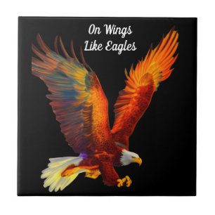 On Wings Like Eagles Isaiah Bible Verse Tile