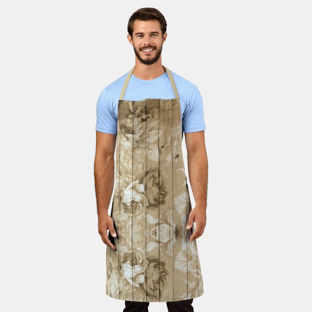 on-wood-vintage-wood-nostalgic apron (Worn)
