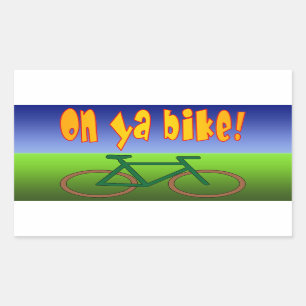 On Ya Bike! Cycling Go Green Zero Emissions Sticker