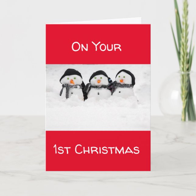 ON YOUR **1st CHRISTMAS** MERRY CHRISTMAS Holiday  Card (Front)