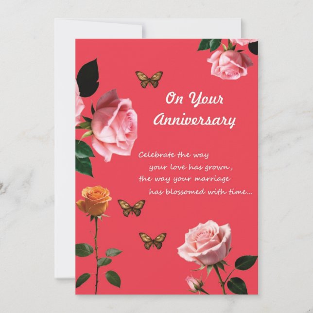 On Your Anniversary Invitation (Front)