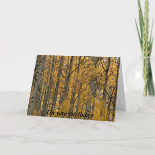 On your birthday card