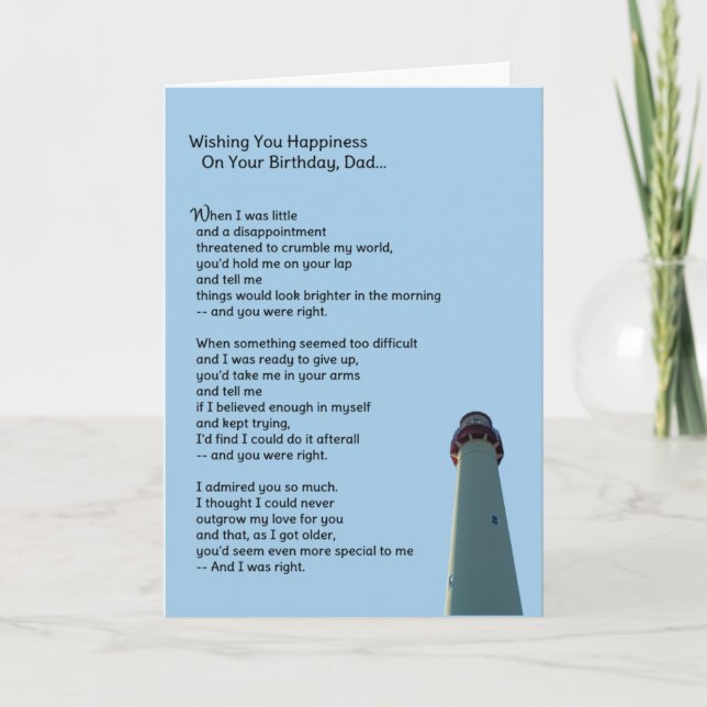 On Your Birthday, Dad... Card (Front)
