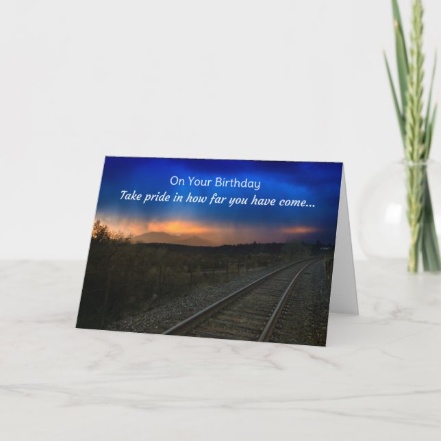 On your birthday, take pride in how far... card (Front)