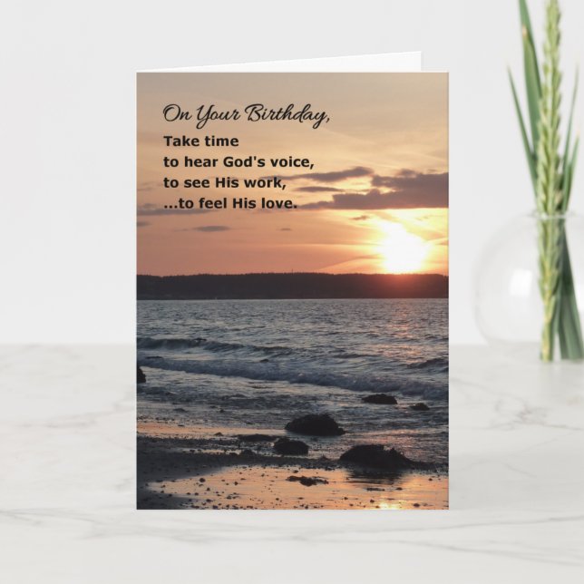 On Your Birthday, Take Time...Religious Card (Front)