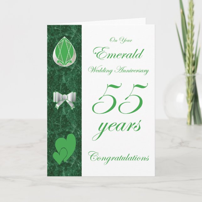 On Your Emerald Wedding Anniversary Card (Front)