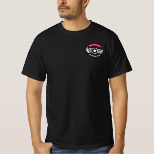 On Your Left Vintage Running Club Badge Design T-Shirt