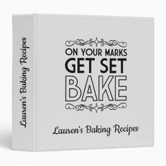 On Your Marks Get Set Bake (Black) Binder