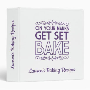 On Your Marks Get Set Bake (Purple) Binder