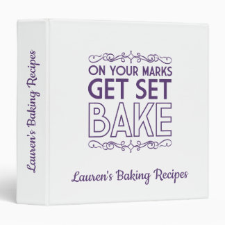 On Your Marks Get Set Bake (Purple) Binder