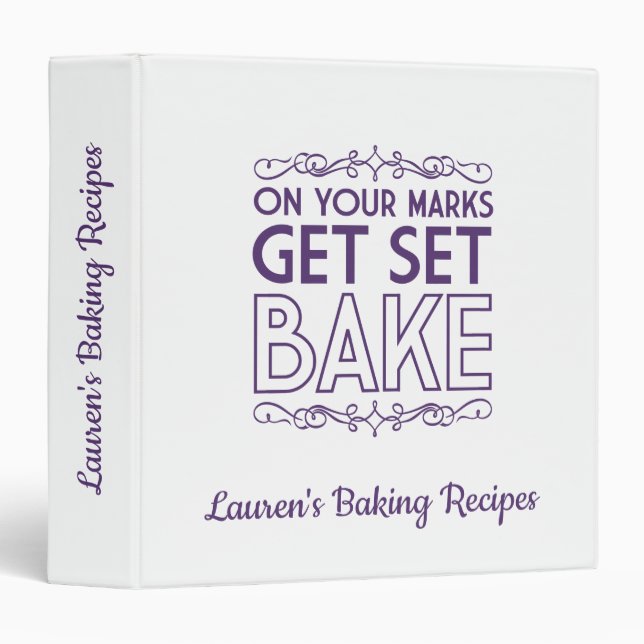 On Your Marks Get Set Bake (Purple) Binder (Front/Spine)