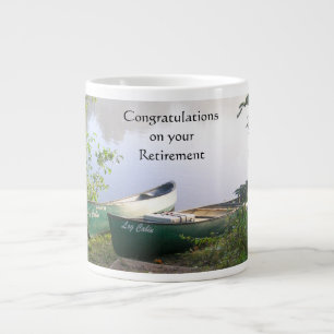 On Your Retirement Canoes on the River Large Coffee Mug