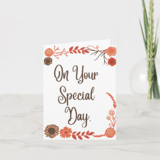 On Your Special Day Fall Birthday Folded Card