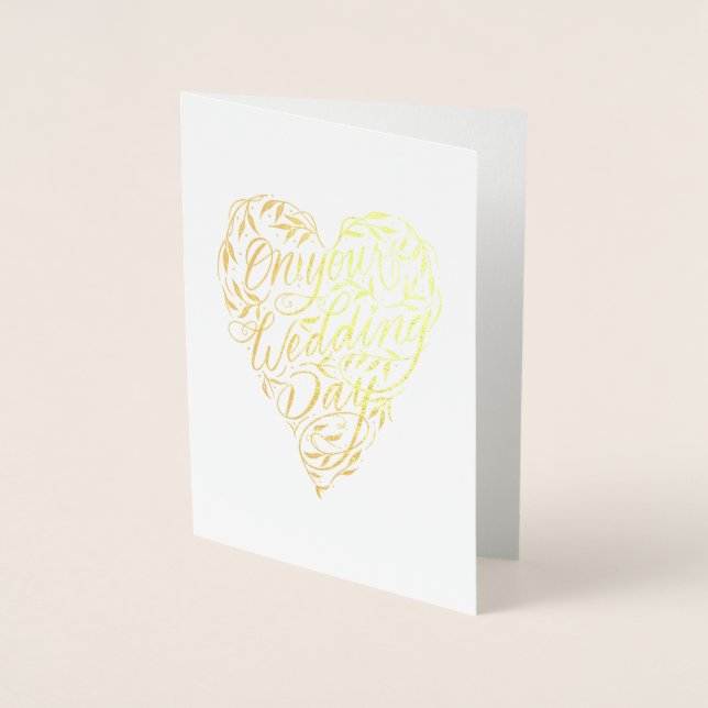 On Your Wedding Day Heart Foil Card (Front)