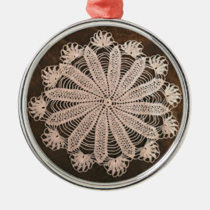 Onament- Vintage Crochet 2 Metal Ornament