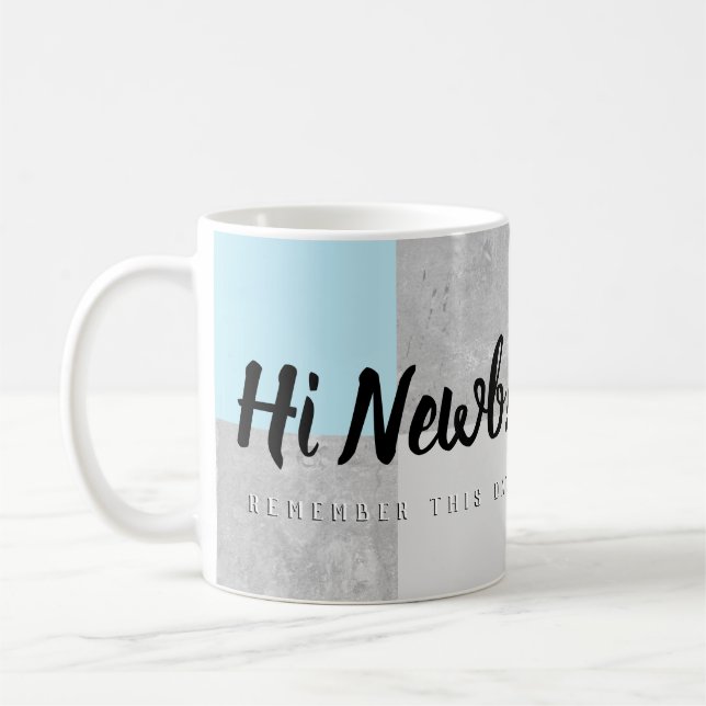 Onboarding newbie new employee coffee treat mug (Left)