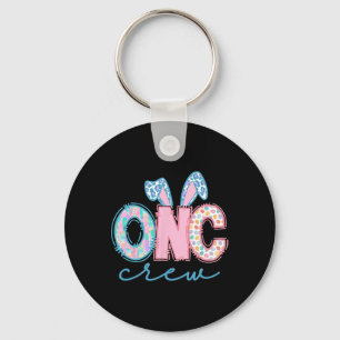Onc Oncology Crew Nurse Bunny Ears Easter Cancer A Keychain