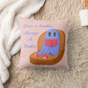 Once a Bookie Always a Bookie Throw Pillow