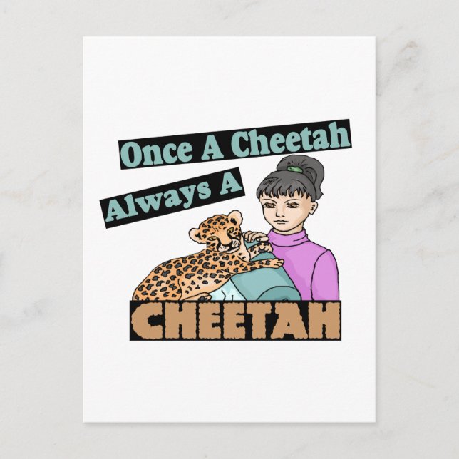 Once A Cheetah Postcard (Front)