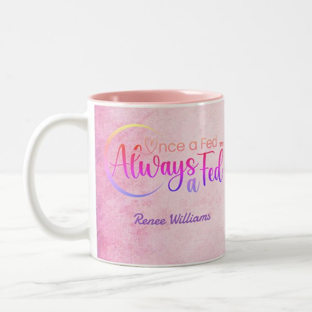 Once A Fed Always A Fed Two-Tone Coffee Mug (Left)